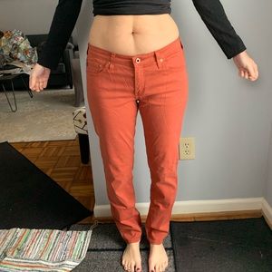 AG The Stilt Straight Leg lightweight colored jean